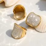 Glamorous Oversized Rhinestone & CZ Statement Ring-A136