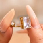 Elegant Stainless Steel Ring Featuring Cubic Zirconia-A202