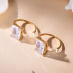 Elegant Stainless Steel Ring Featuring Cubic Zirconia-A202