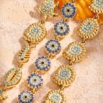 Beach Style Turquoise Sea Turtle and Seashell Charm Bracelet-E069