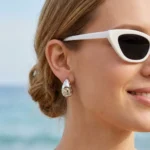  18K Gold Plated Stainless Steel Modern Geometric Hollow Teardrop Earrings – F1007