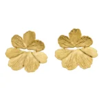 Minimalist Floral Petal Statement Earrings-F1445