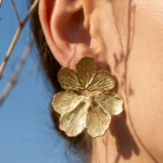 Minimalist Floral Petal Statement Earrings-F1445