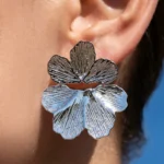 Minimalist Floral Petal Statement Earrings-F1445