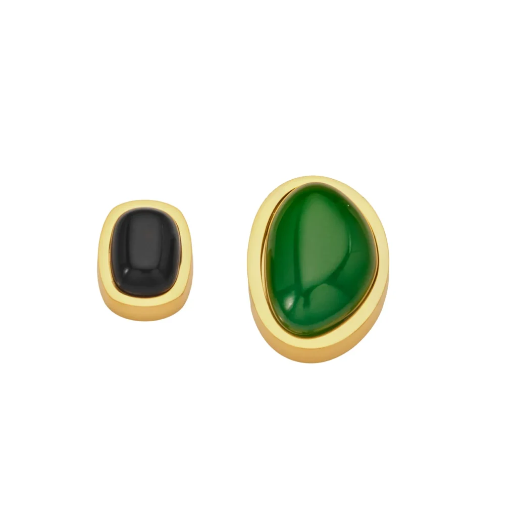 Fashion Green & Black Agate Earrings – Premium Stainless Steel Jewelry