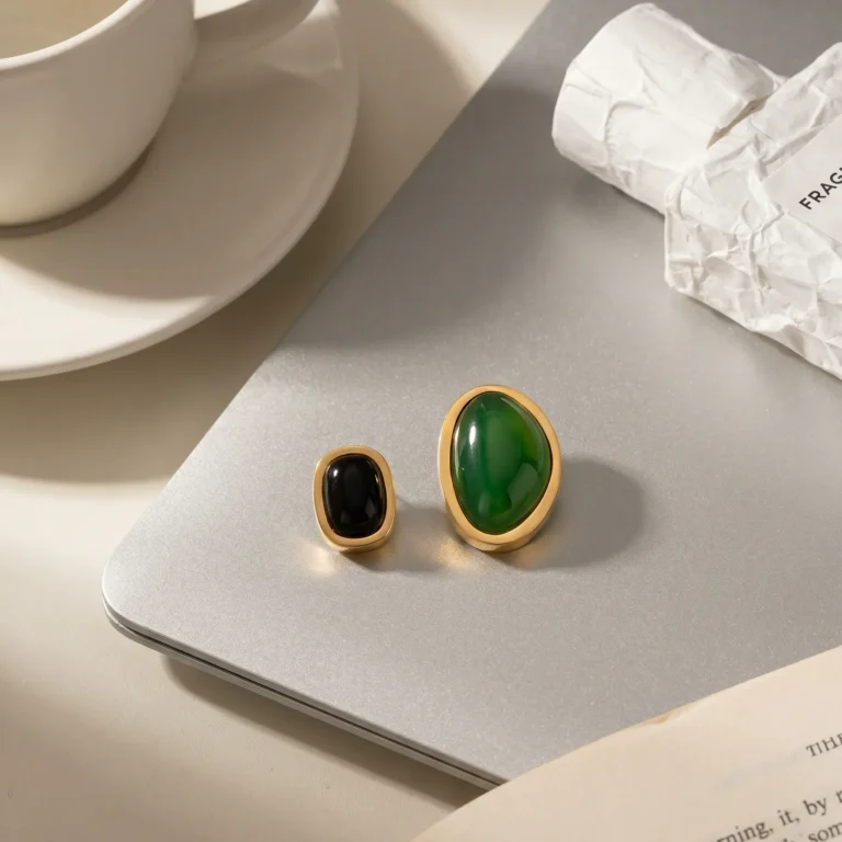 Fashion Green & Black Agate Earrings – Premium Stainless Steel Jewelry