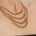 Sparkling Rainbow Cubic Zirconia Tassel Necklace-P136