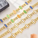 Luxury Oval Cat's Eye Stone Necklace-TXP589