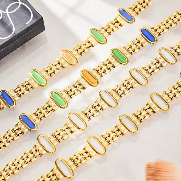 Luxury Oval Cat's Eye Stone Necklace-TXP589