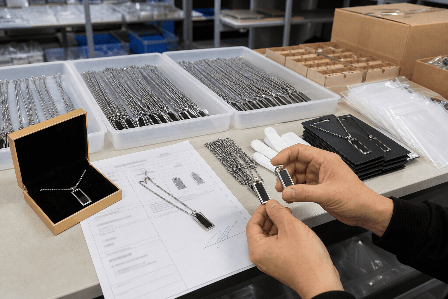 ODM jewelry manufacturer stainless steel jewelry sample to production process
