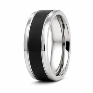 Black Stainless Steel Men’s Wedding Band