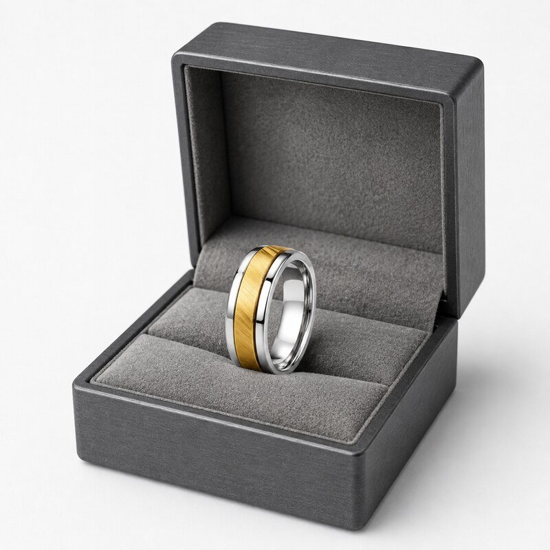 Two-Tone Stainless Steel Spinner Ring - wholesale packaging image