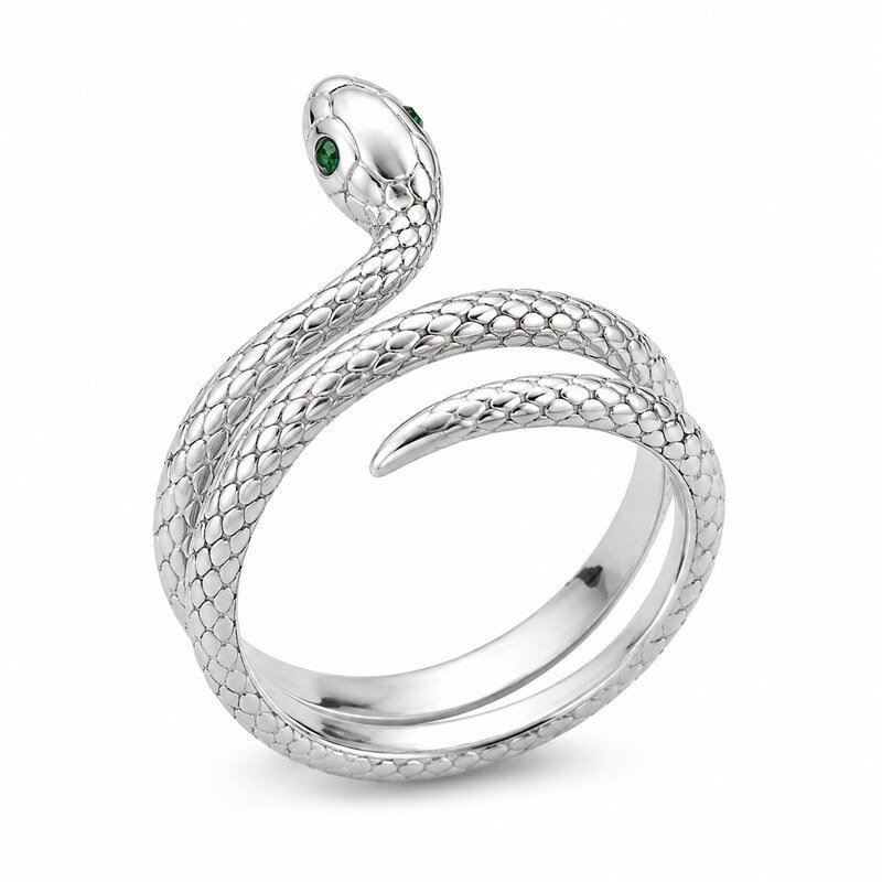 Silver Stainless Steel Snake Ring - main product image