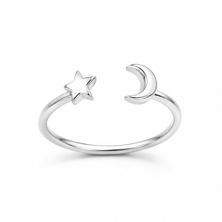 Star and Moon Stainless Steel Adjustable Toe Ring - main product image
