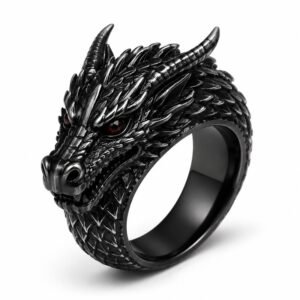 Men’s Black Dragon Ring