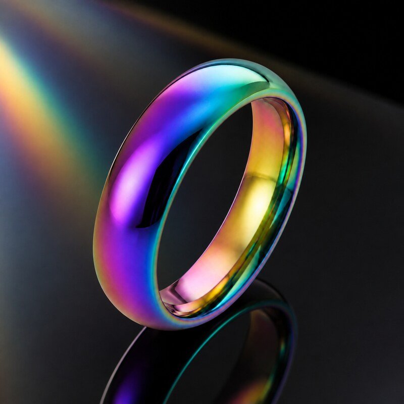 Unisex Rainbow PVD Band - lifestyle view