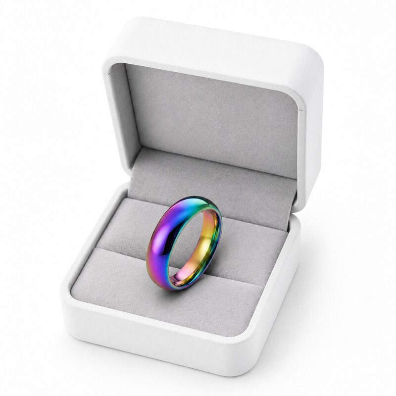 Unisex Rainbow PVD Band - packaging view