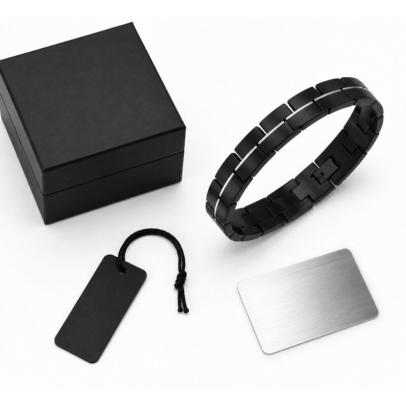 Custom black bracelet OEM packaging