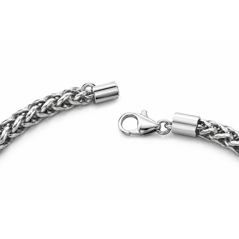 Foxtail chain bracelet lobster clasp detail