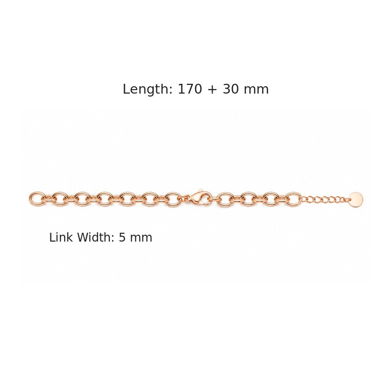 cable chain bracelet size guide