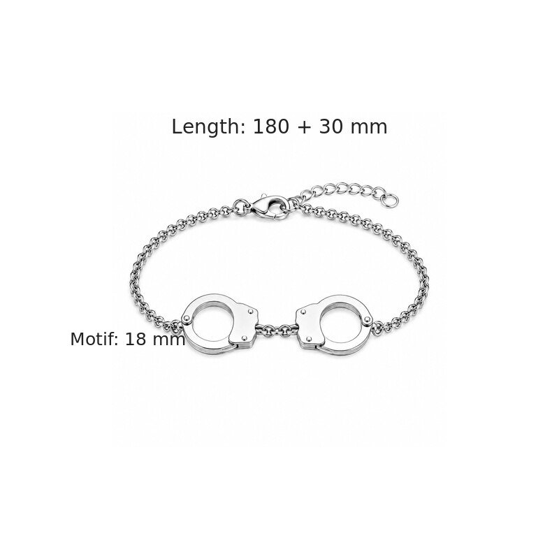 Stainless steel handcuff bracelet size guide