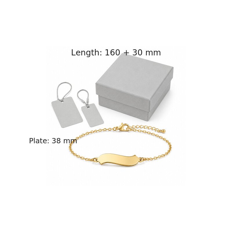 Personalized stainless steel name bracelet size guide