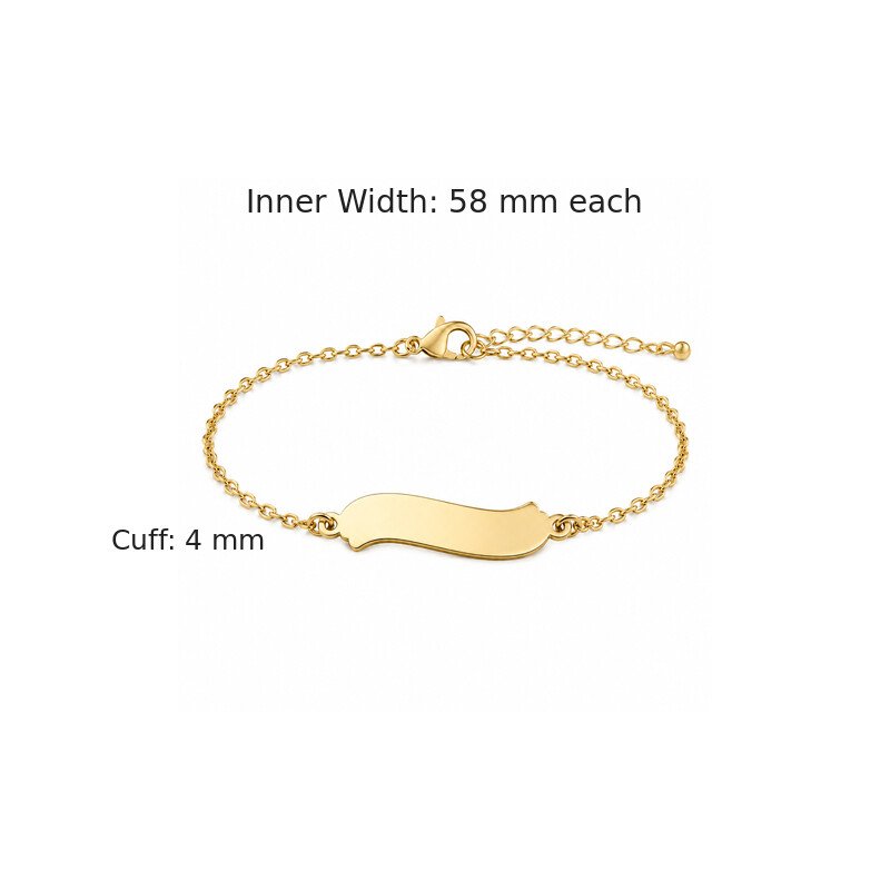 Stainless steel couple cuff bracelet set size guide