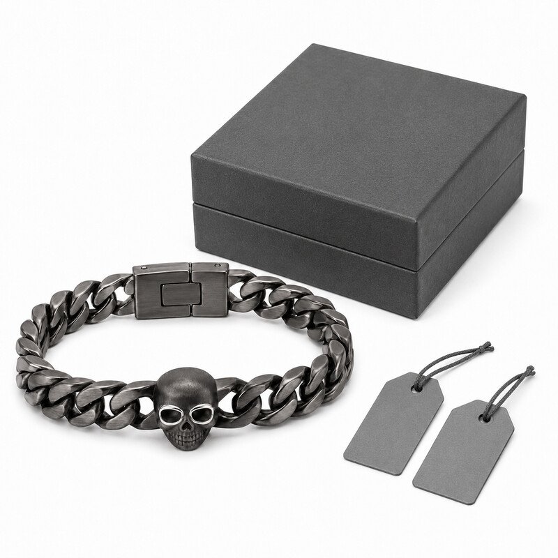 Custom skull bracelet OEM packaging presentation