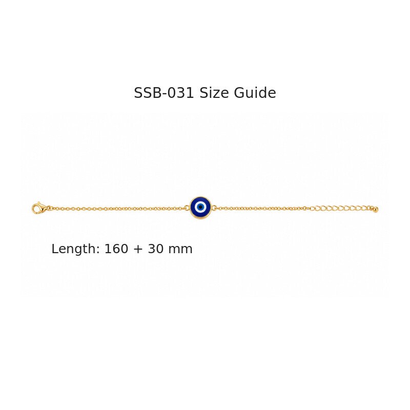 Evil eye bracelet size guide