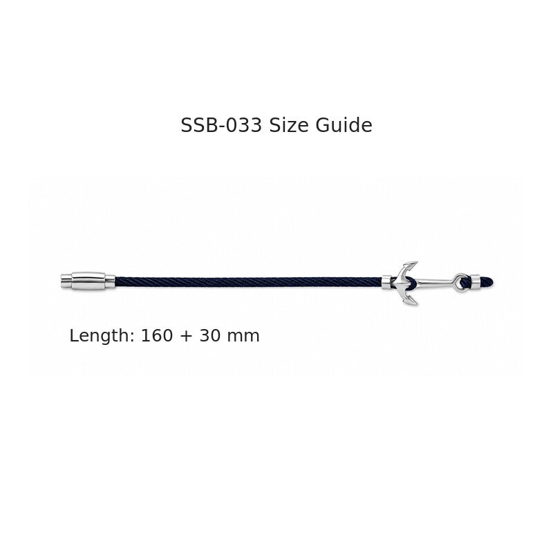 Anchor bracelet size guide