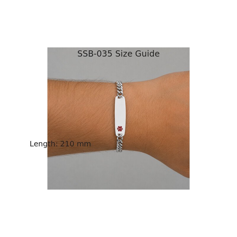Medical alert bracelet size guide
