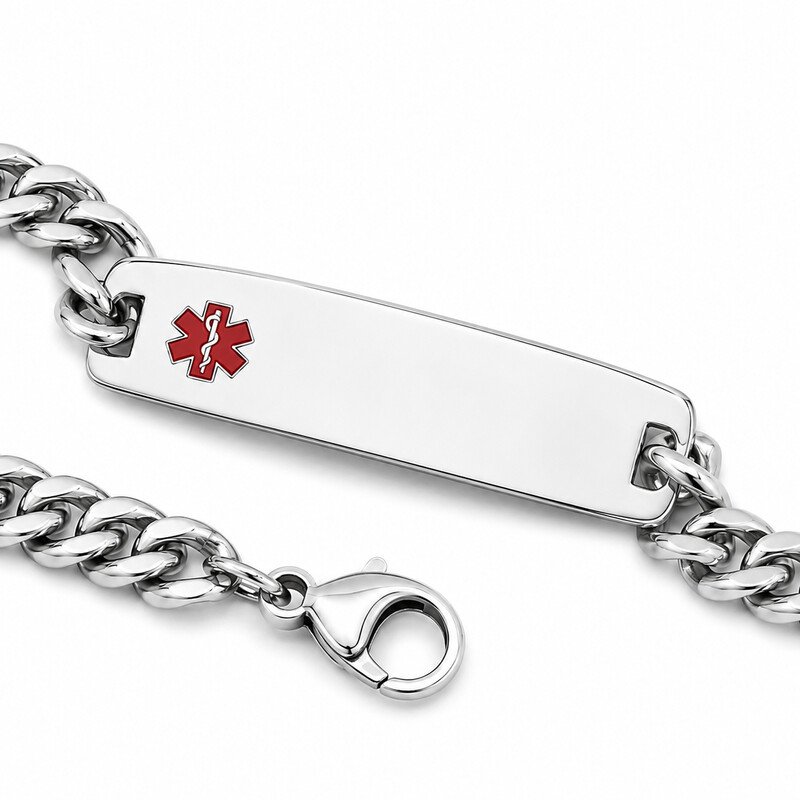 Medical alert ID bracelet 45 degree view