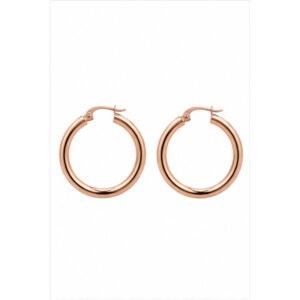 Rose Gold Stainless Steel Hoop Earrings