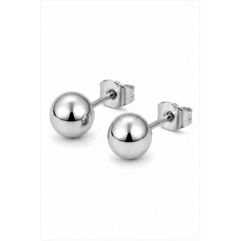 stainless steel stud earrings - angle view