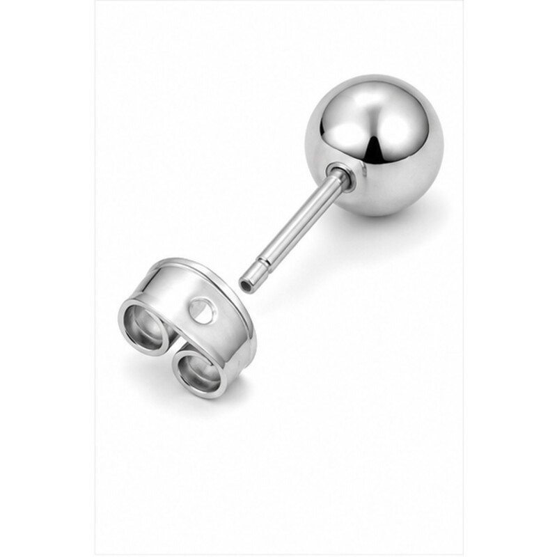 stainless steel stud earrings - detail view