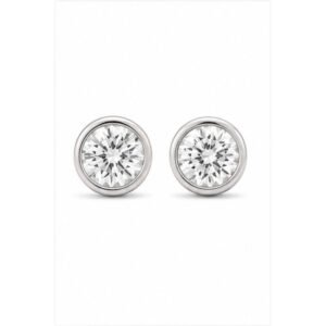 Stainless Steel Diamond Stud Earrings