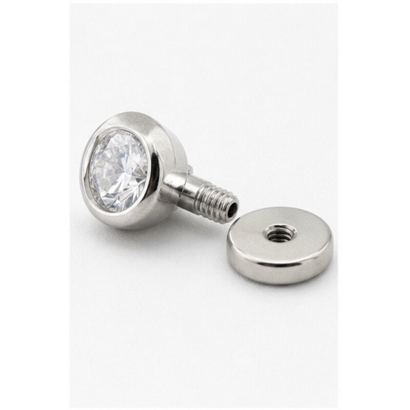 stainless steel flat back earrings - detail view