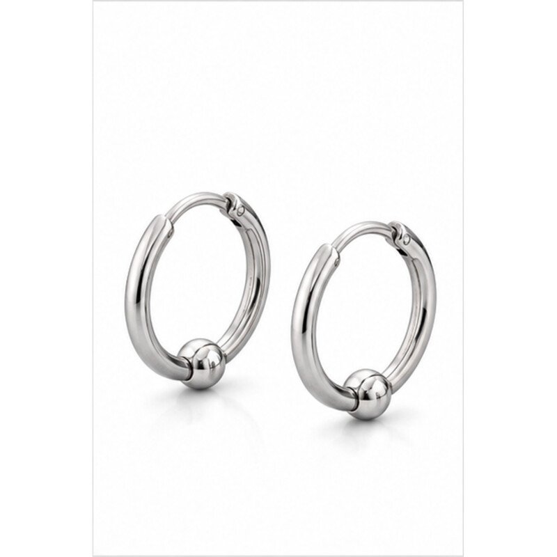 stainless steel conch earrings - angle view