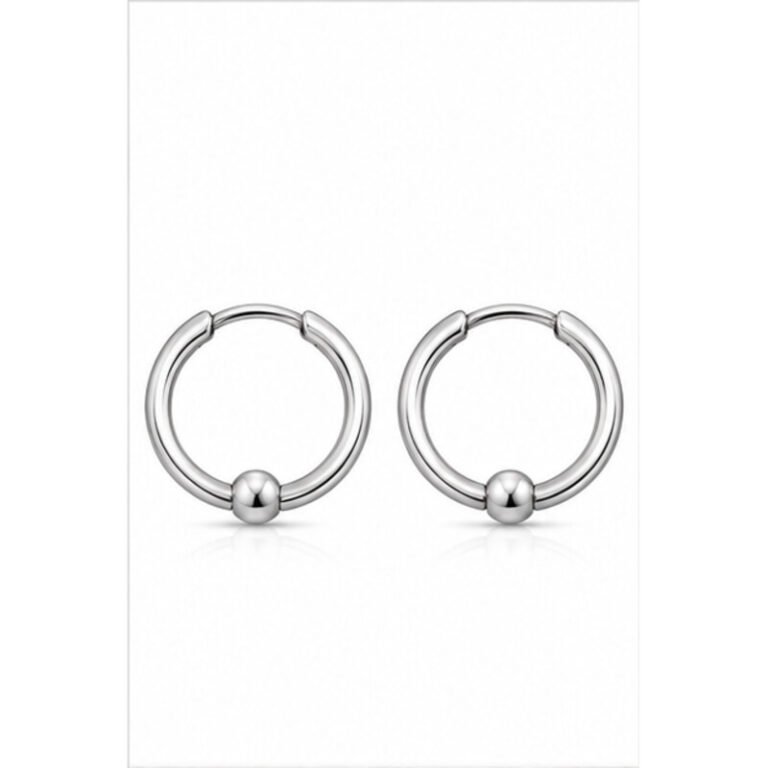 stainless steel conch earrings - front view
