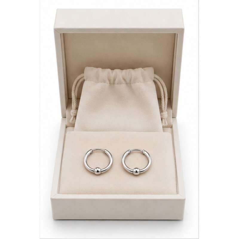 stainless steel conch earrings - packaging view