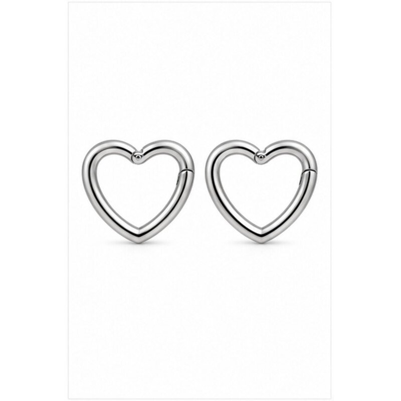 stainless steel daith earrings - front view