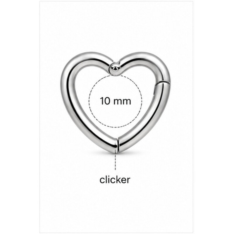 stainless steel daith earrings - size view