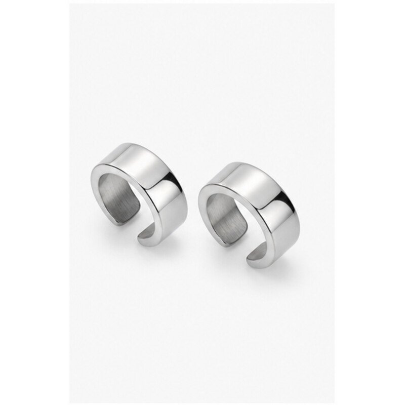 stainless steel ear cuff - angle view