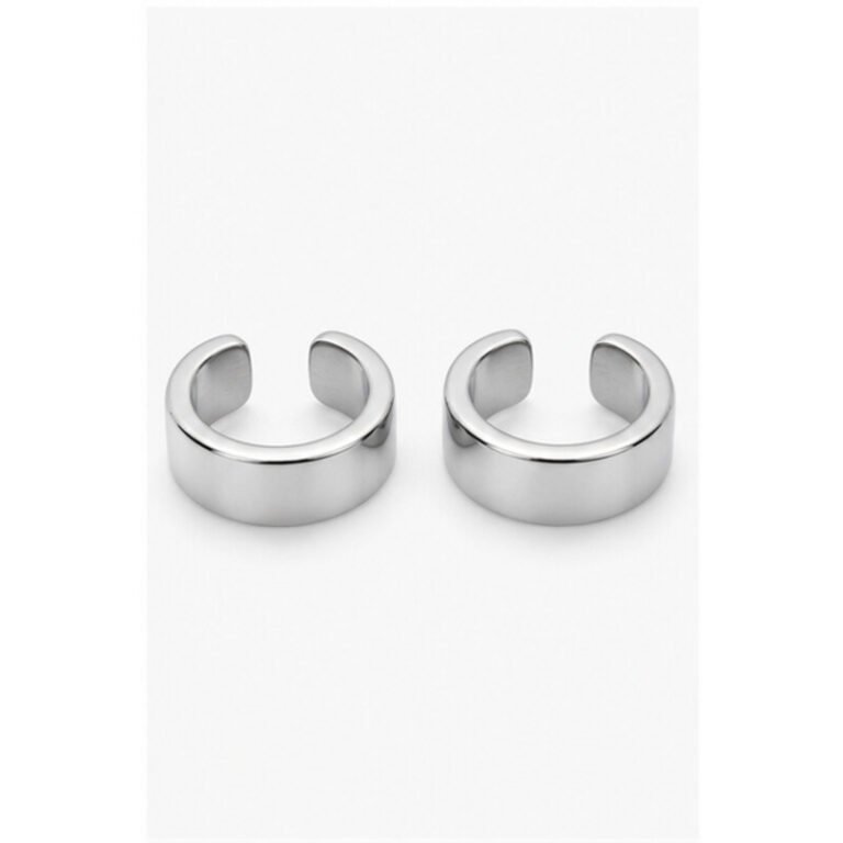 stainless steel ear cuff - front view
