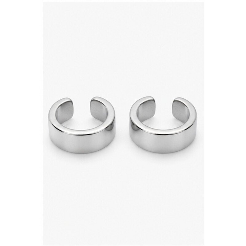 stainless steel ear cuff - front view