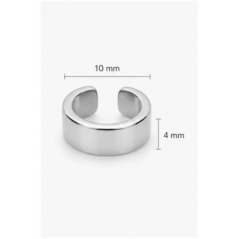 stainless steel ear cuff - size view