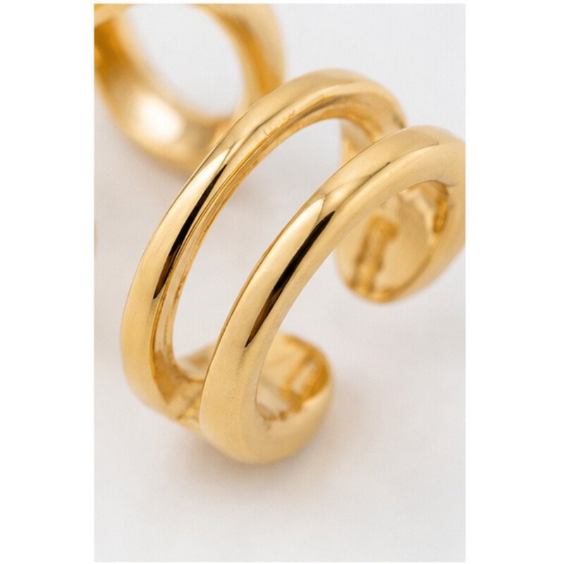 gold stainless steel ear cuff - detail view