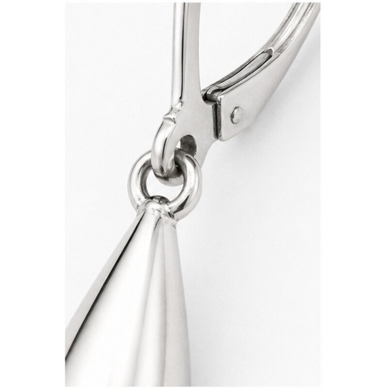 stainless steel drop earrings - detail view