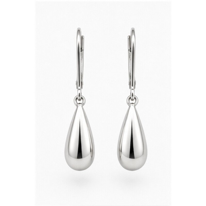stainless steel drop earrings - front view