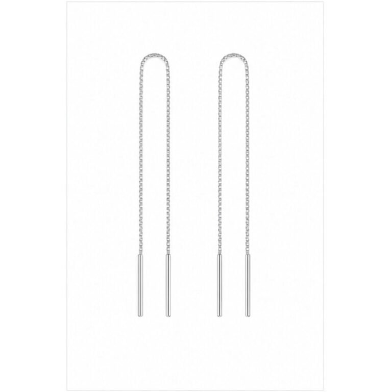 stainless steel dangle earrings - front view